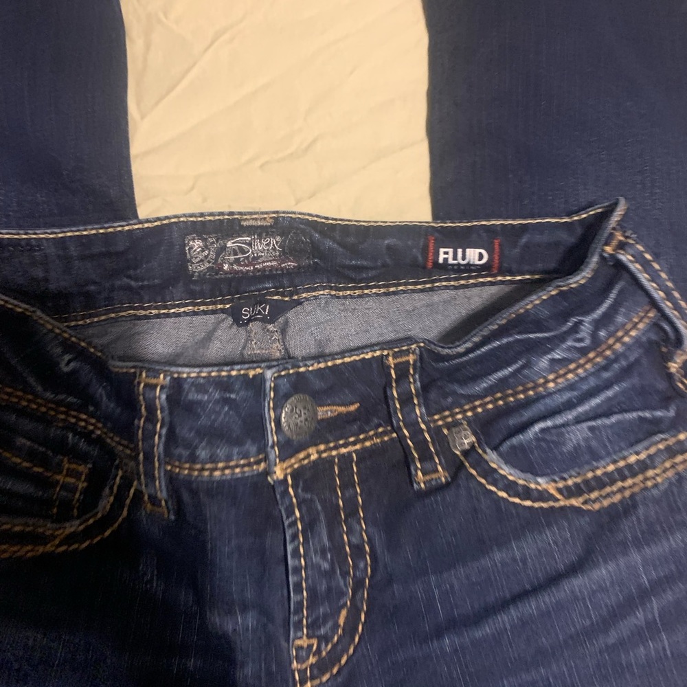 Silver boot cut jeans